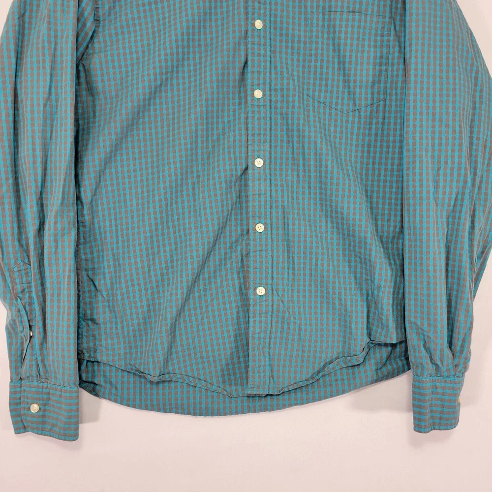 J.Crew Men's Button Down Quality Woven‎ Shirt Size XL Slim Fit Checked